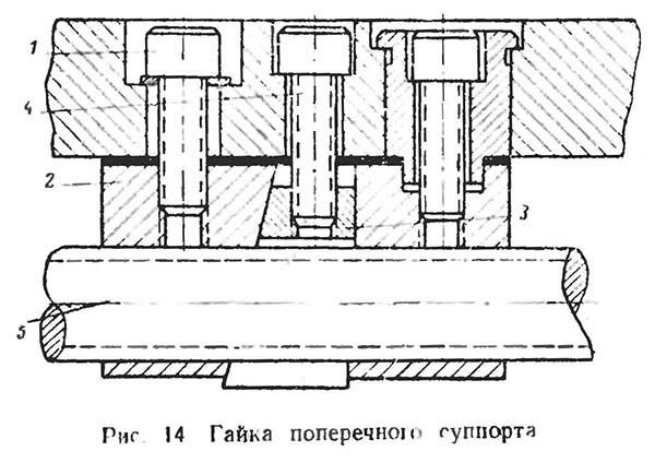 Гайка регулювання поперечного супорта токарно-гвинторізного верстата 1К62